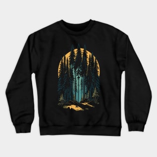 Pine trees in the forest Crewneck Sweatshirt